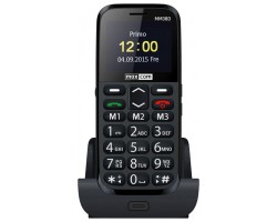 Mobiltelefon készülék Maxcom MM38D mobiltelefon asztali töltővel, egy sim-es, kártyafüggetlen, fekete 